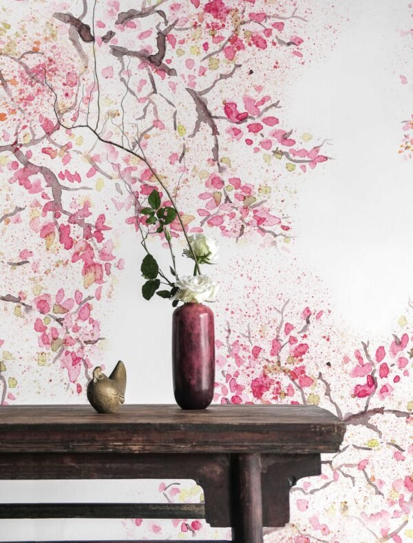 Spring Cherry Blossom Removable Wallpaper