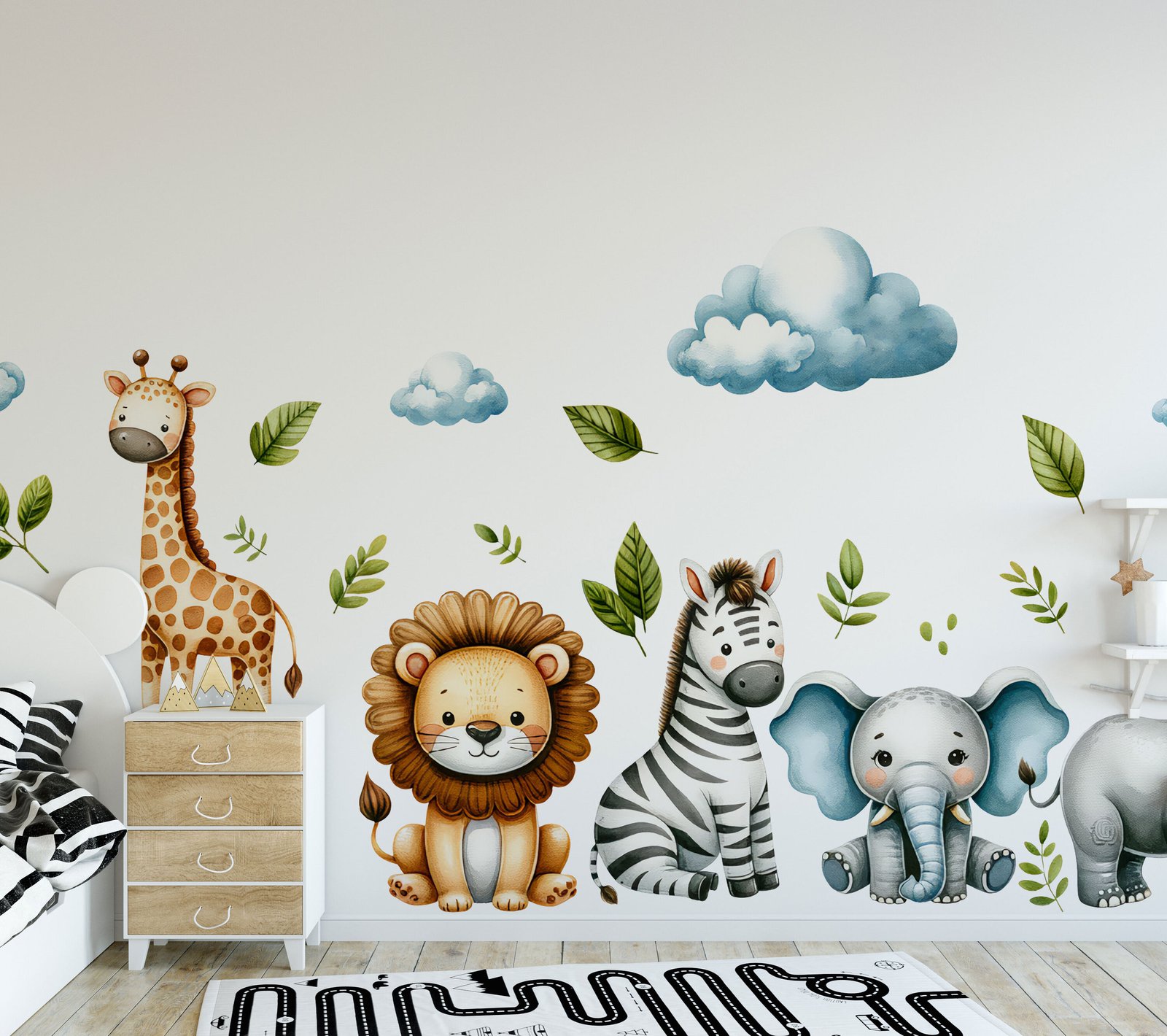 Safari wall stickers for kids 4
